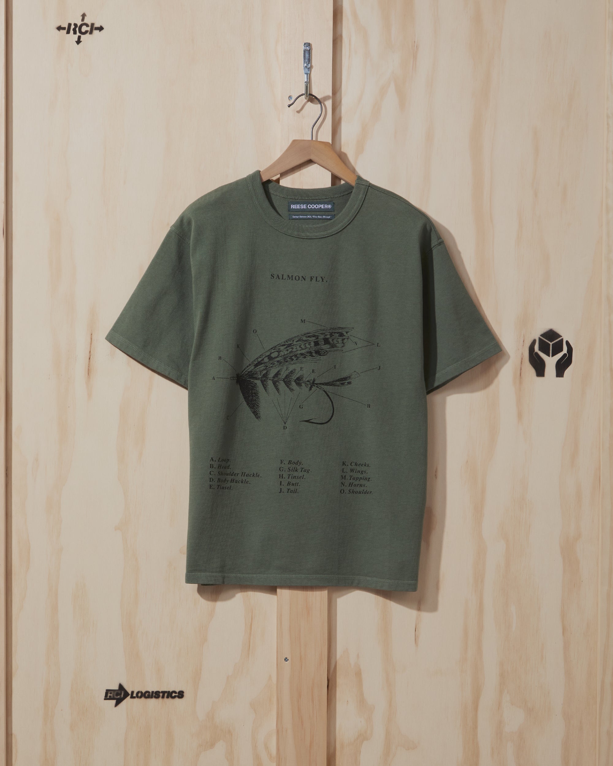 SS21 Salmon Fly T-Shirt in Green