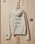 SS20 RCI Deer Print Hooded Sweatshirt in Vintage White