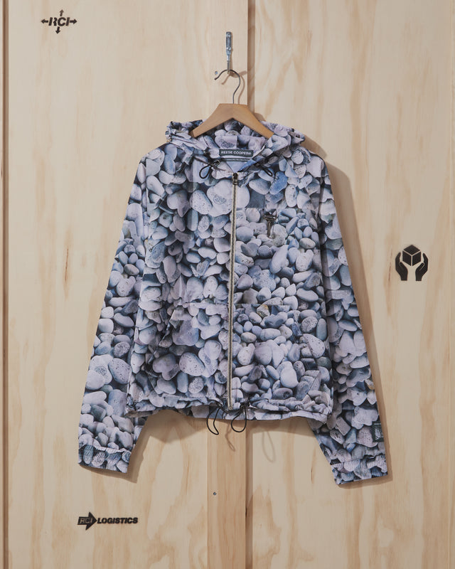 SS21 Nylon Hooded Jacket in River Rock Camo