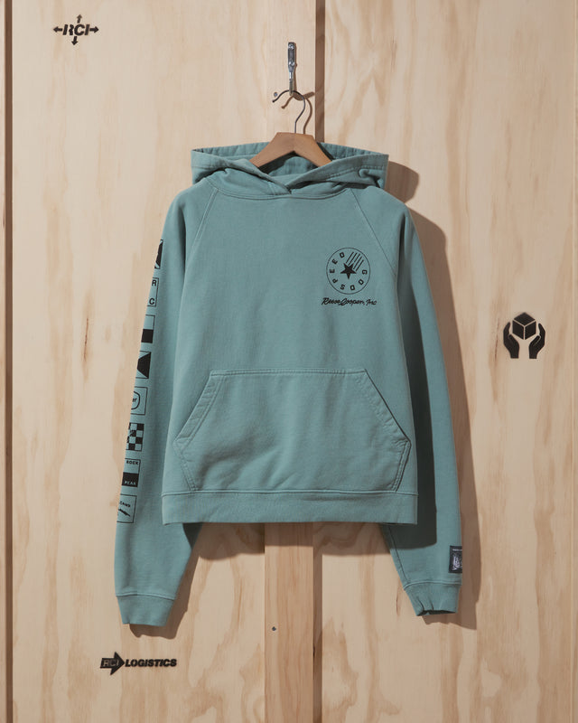 SS22 Flags Hooded Sweatshirt in Green