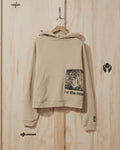 AW21 Stamp Print Hooded Sweatshirt in Khaki