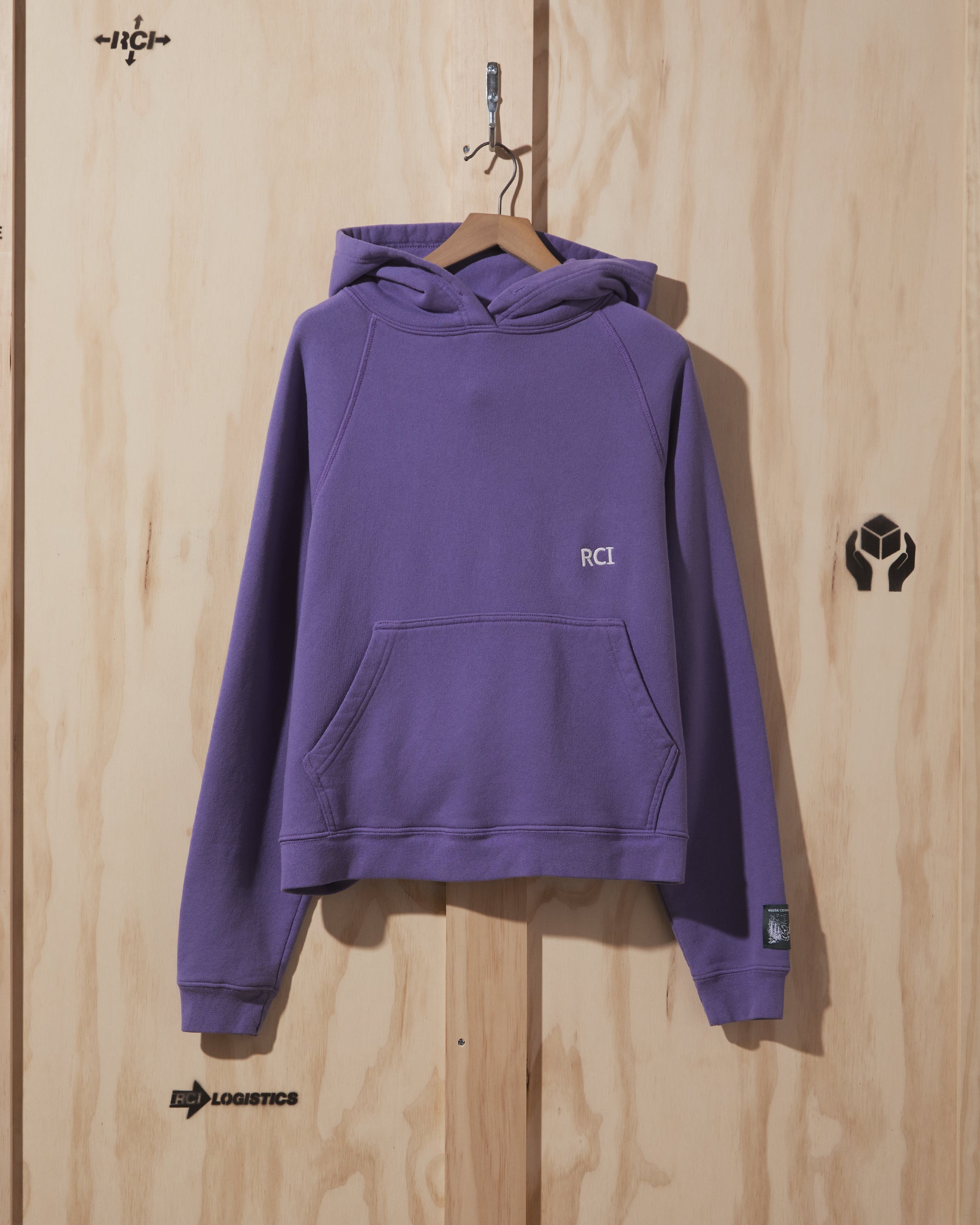 AW21 RCI Embroidered Hooded Sweatshirt in Lavender