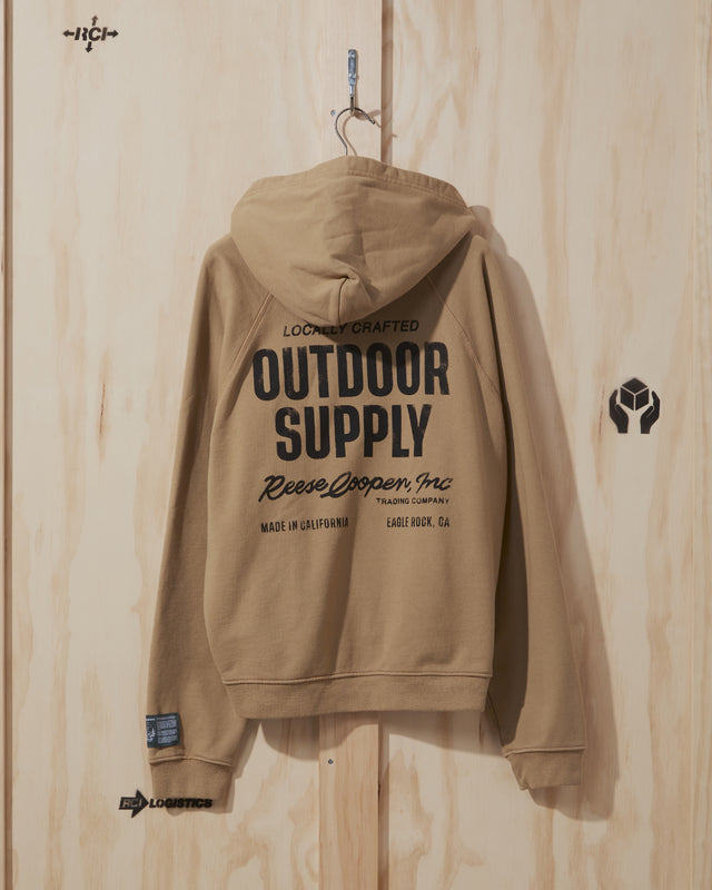 SS22 Outdoor Supply Hooded Sweatshirt in Khaki