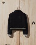 AW22 Womens Wool Varsity Jacket in Navy