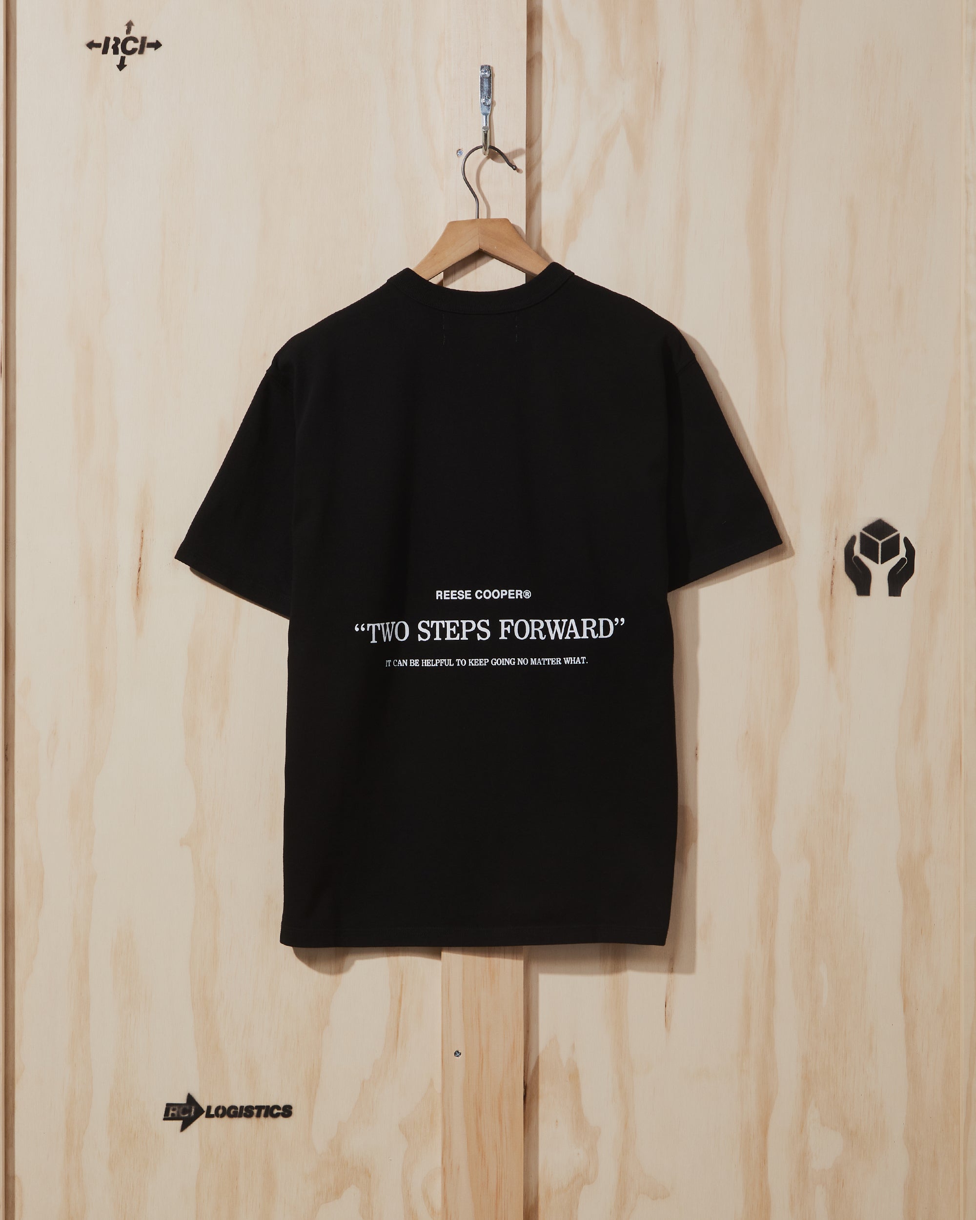 AW22 Two Steps Forward T-Shirt in Black