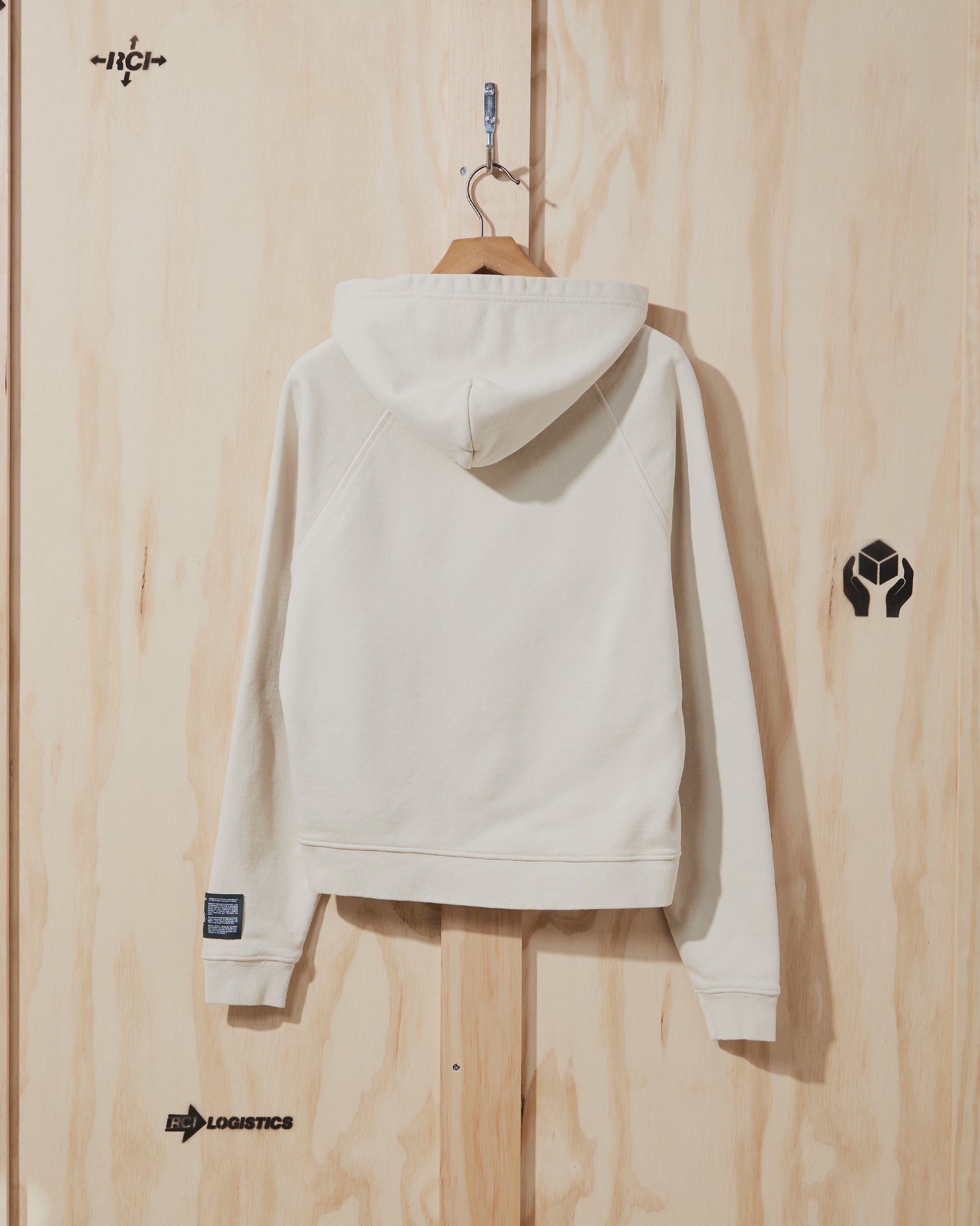 AW22 Mini R Logo Hooded Sweatshirt in Vintage White