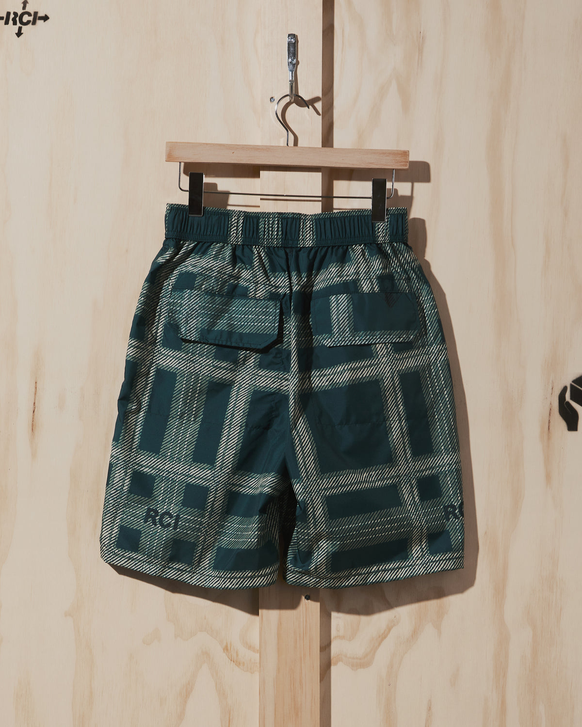 AW22 Ripstop Shorts in Green Plaid