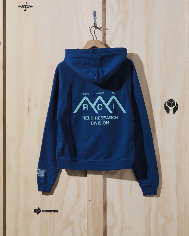 SS23 Mountain Logo Hooded Sweatshirt in Royal Blue