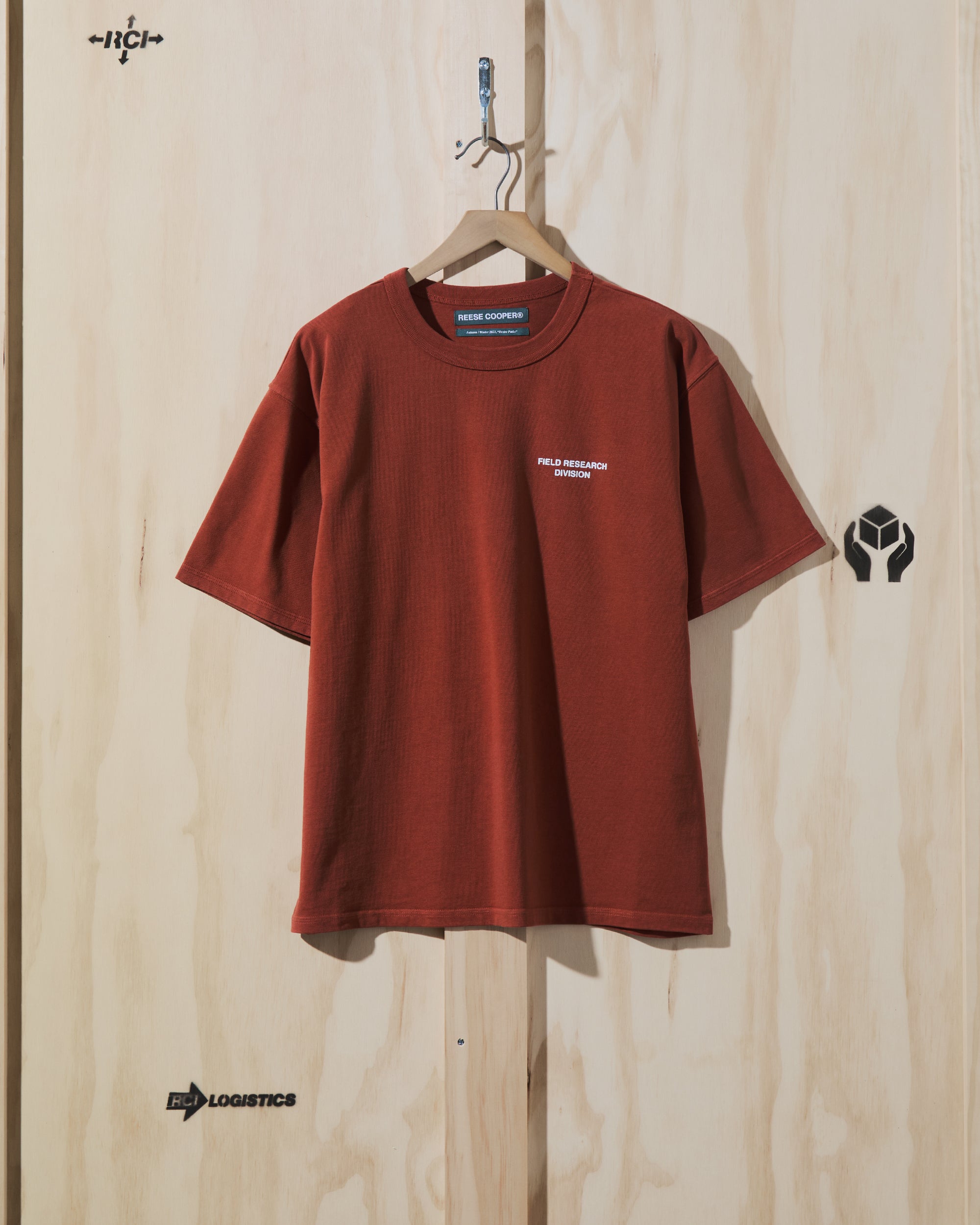 AW23 Field Research Division T-Shirt in Burnt Orange