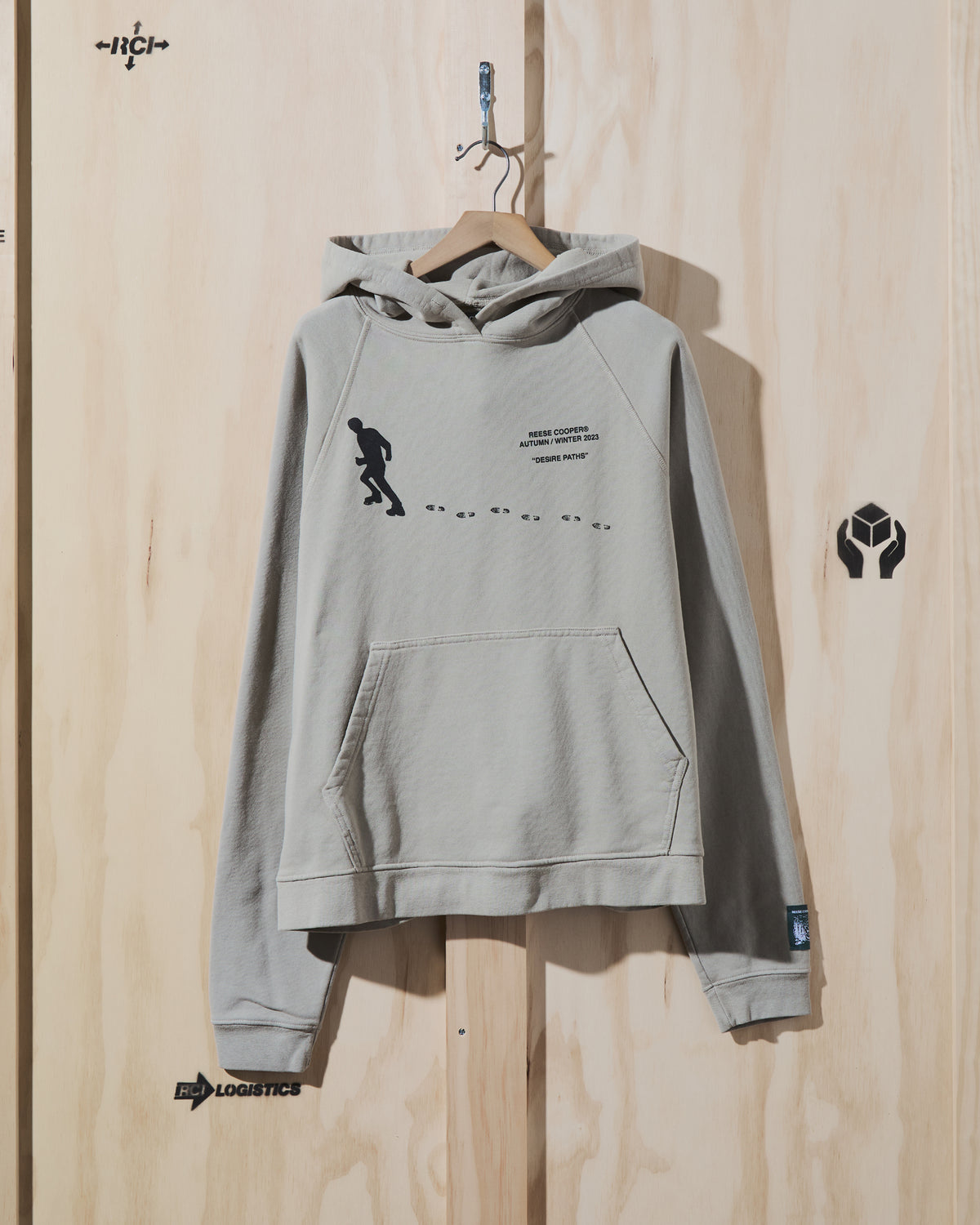 AW23 Desire Paths Hooded Sweatshirt in Grey