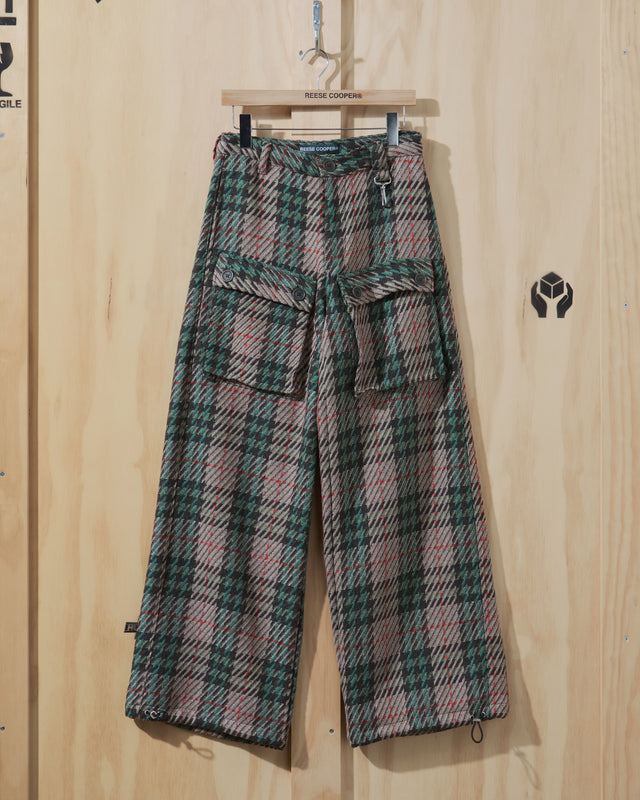 AW23 Knit Plaid Wool Front Pocket Pant