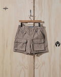 AW22 Cotton Herringbone Cargo Short in Khaki Etching Camo