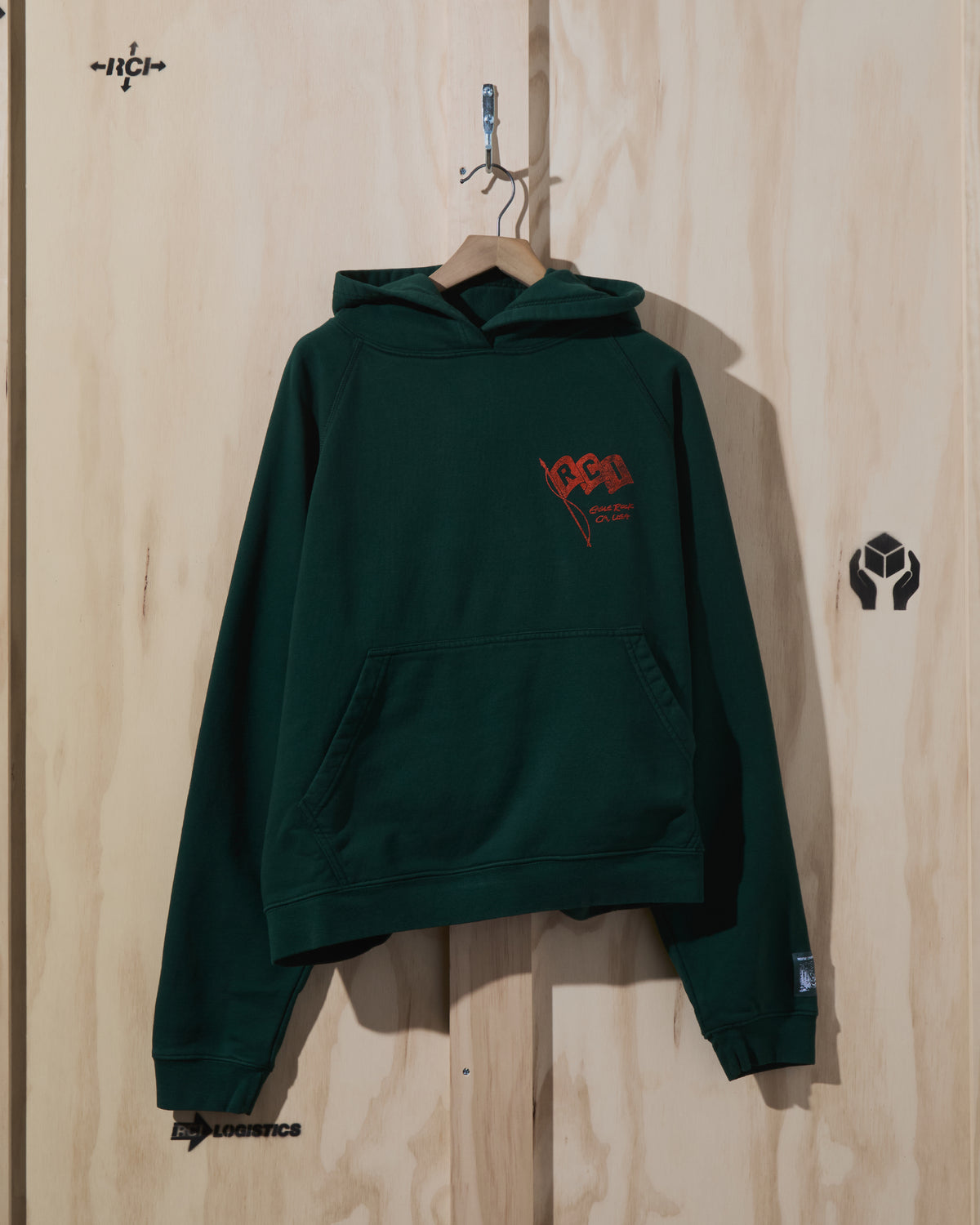 AW22 Outdoor Supply Hooded Sweatshirt in Forest Green