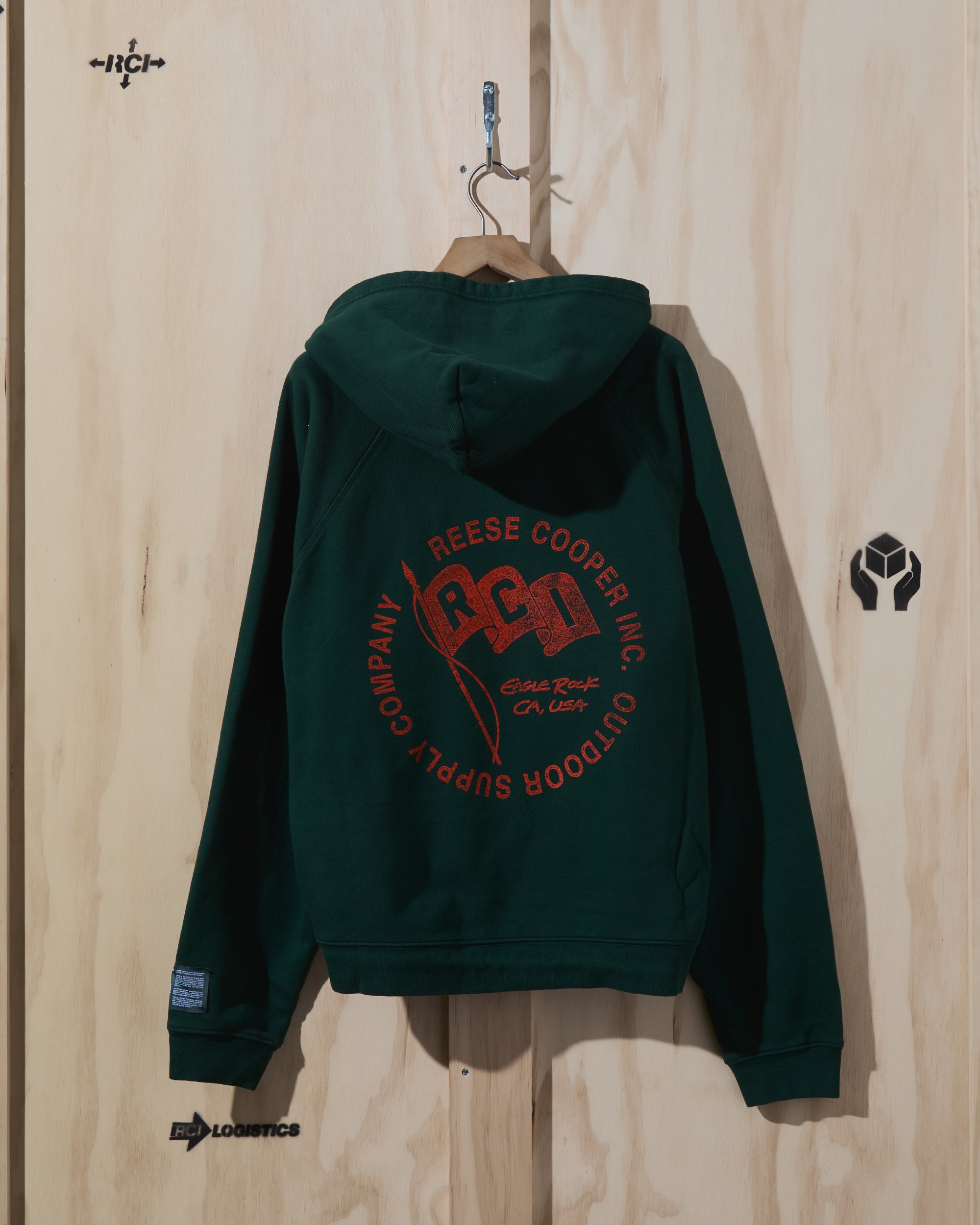 AW22 Outdoor Supply Hooded Sweatshirt in Forest Green