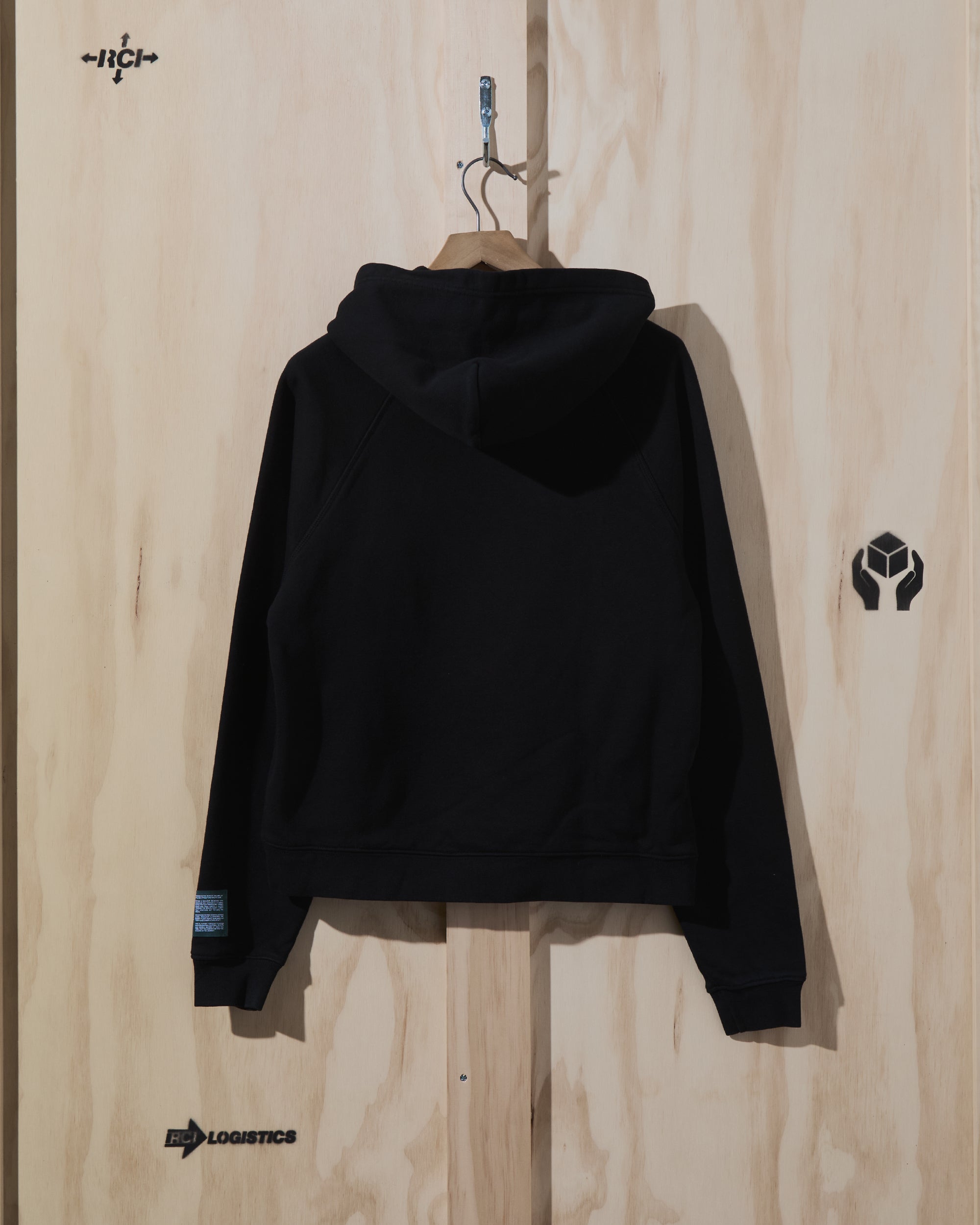 AW22 Mini R Logo Hooded Sweatshirt in Black