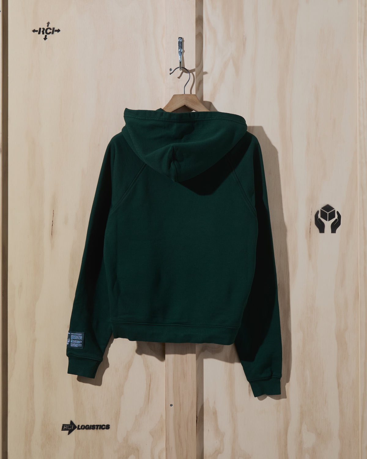 AW22 Mini R Logo Hooded Sweatshirt in Forest