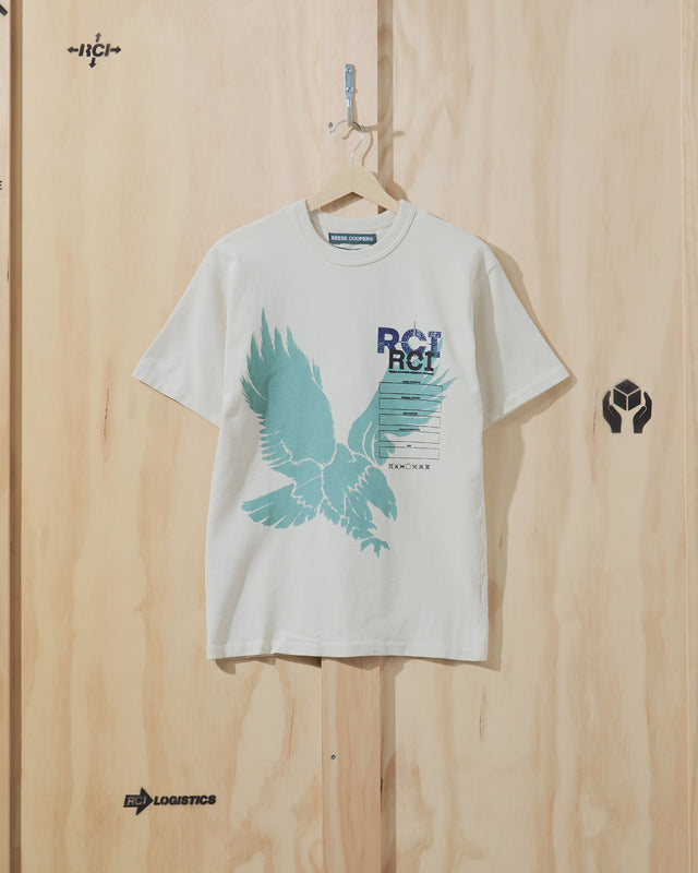 RCI Reserve Screen Printed T-Shirt in Vintage White