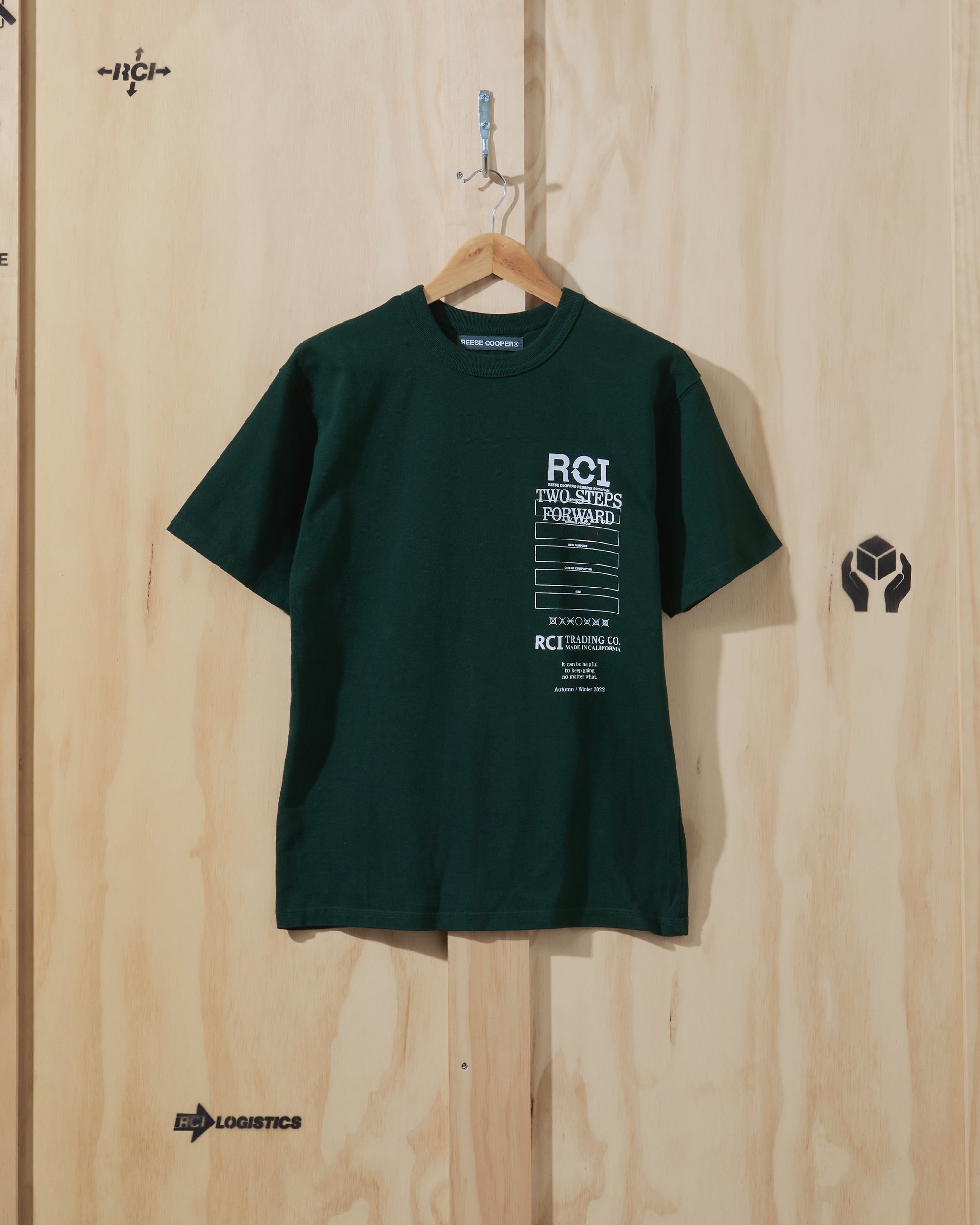 RCI Reserve Screen Printed T-Shirt in Forest