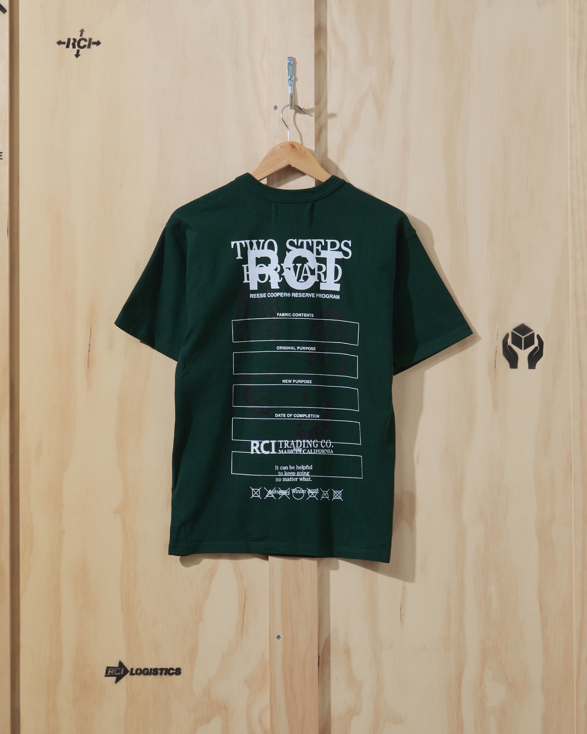 RCI Reserve Screen Printed T-Shirt in Forest