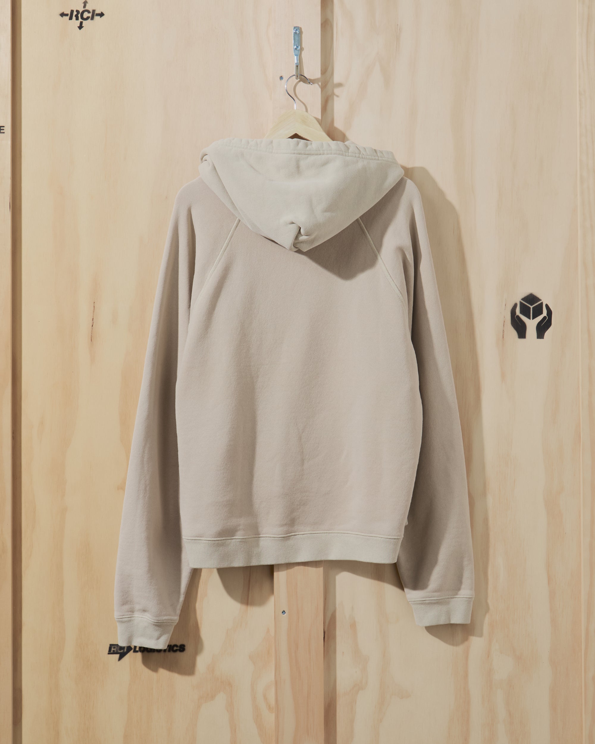 SS21 Sample Sunfaded Hooded Sweatshirt in Khaki