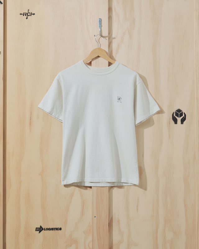 AW22 Mini R Logo T-Shirt in Vintage White