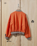 SS24 Desert Marigold Embroidered Nylon Bomber Jacket in Orange