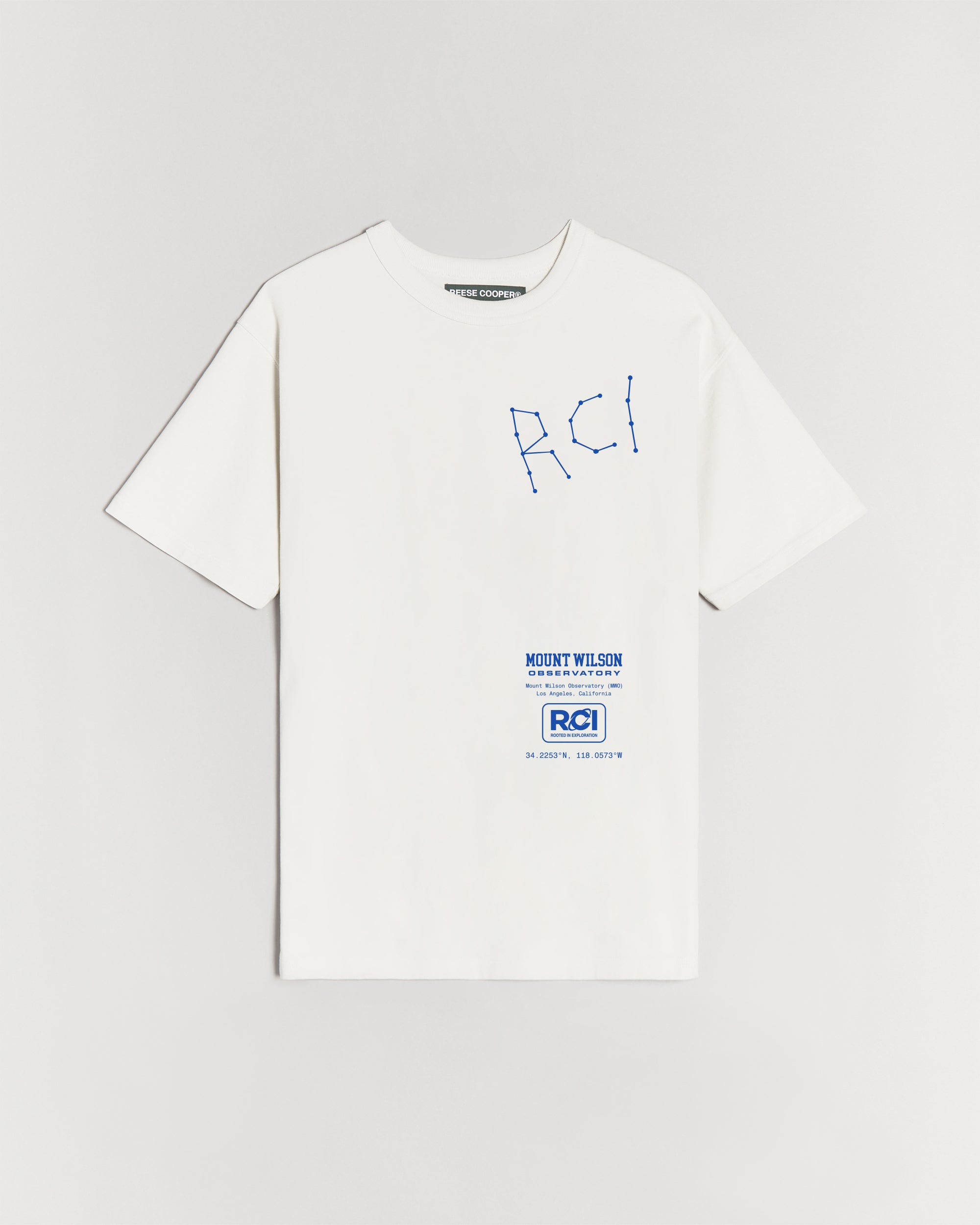 Star Map Print T-Shirt in White