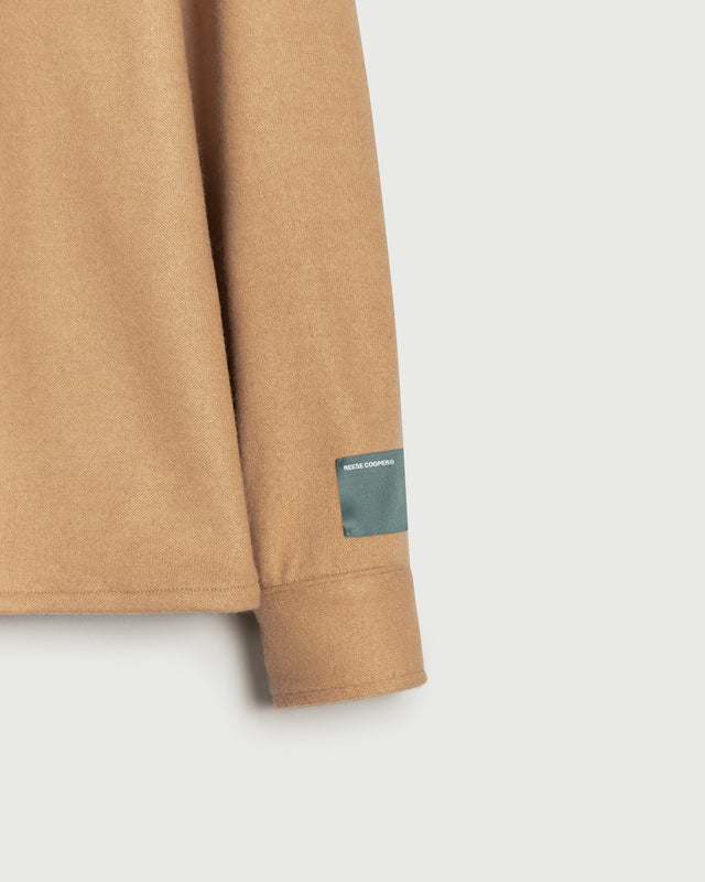 RCI Reserve: Button Down Shirt in Camel Melton Wool