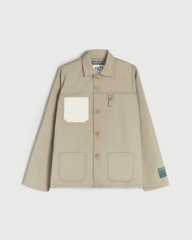 RCI Reserve: Chore Coat in Khaki Cotton Twill – REESE COOPER®