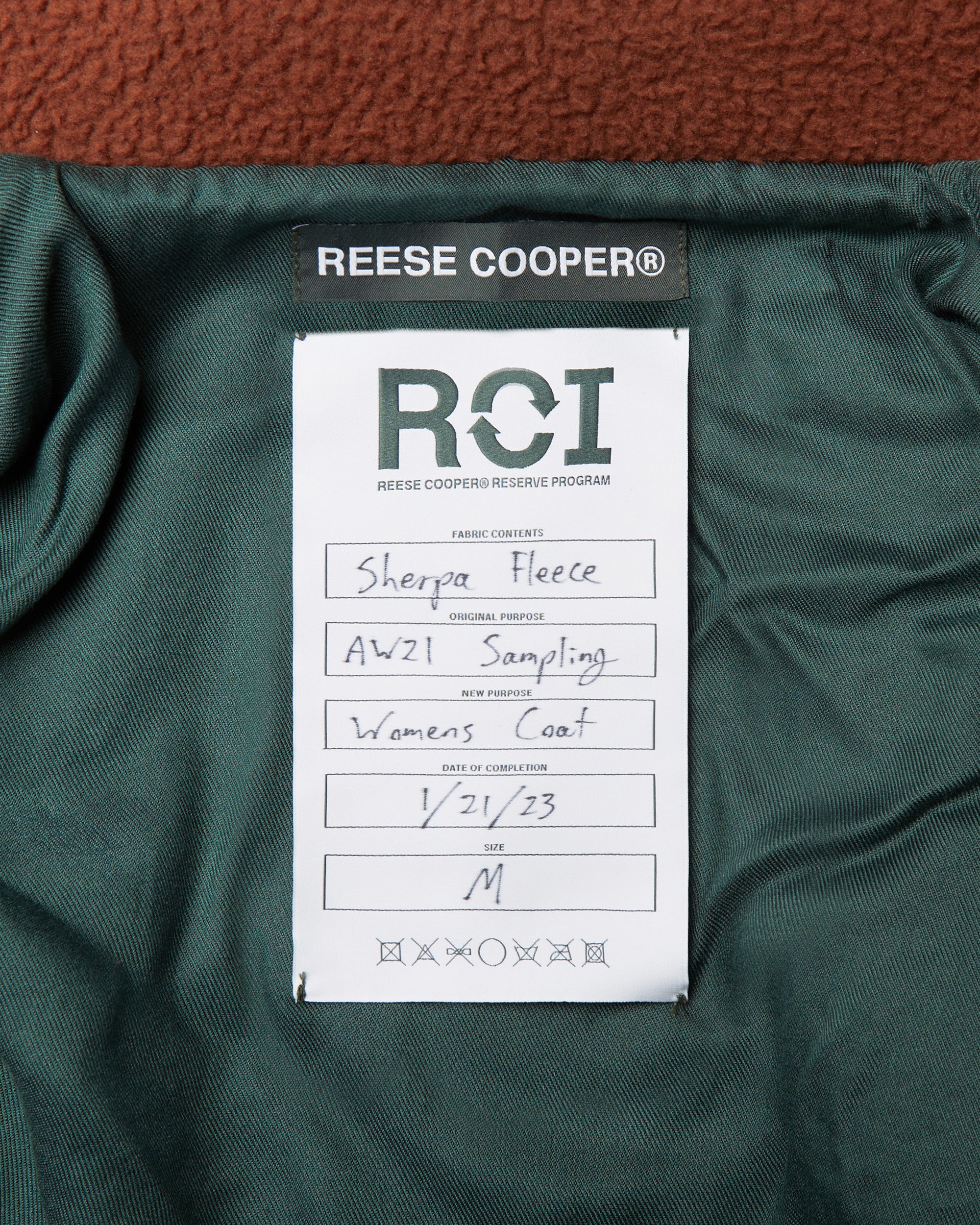 RCI Reserve: Womens Coat in Orange Sherpa Fleece