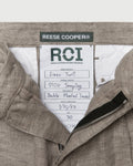 RCI Reserve: Double Pleated Trouser in Beige Linen