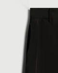 Asymmetrical Zipped Nylon Trouser in Black