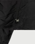 Cinched Nylon Hooded Jacket in Black