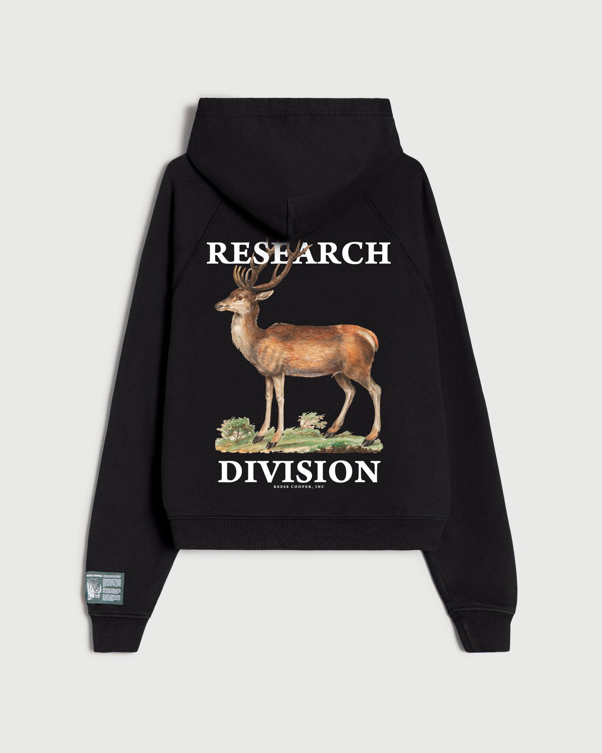 Deer Painting Hooded Sweatshirt in Black