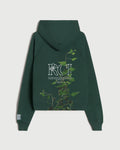 Vine Print Hooded Sweatshirt in Forest