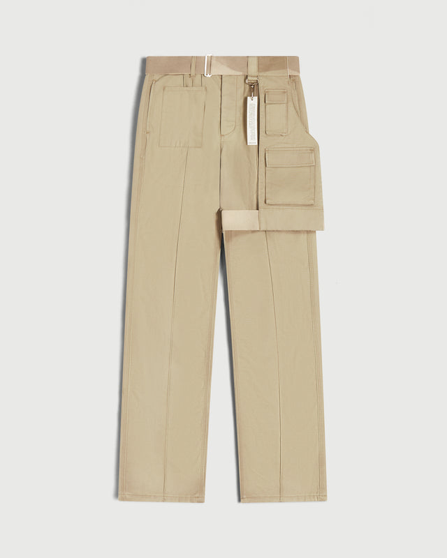 Sunfaded Cotton Trouser with Removable Attachment in Khaki – REESE