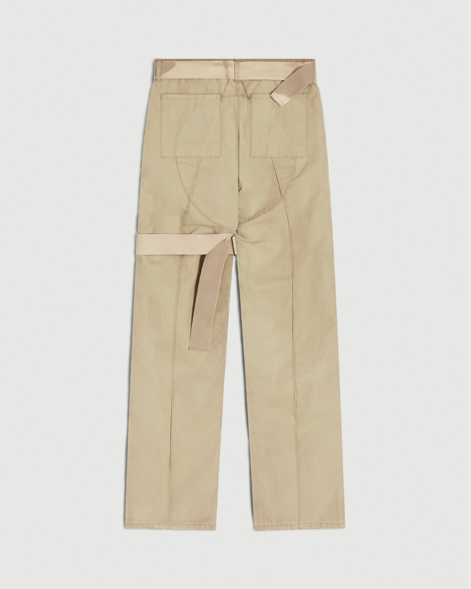 Sunfaded Cotton Trouser with Removable Attachment in Khaki