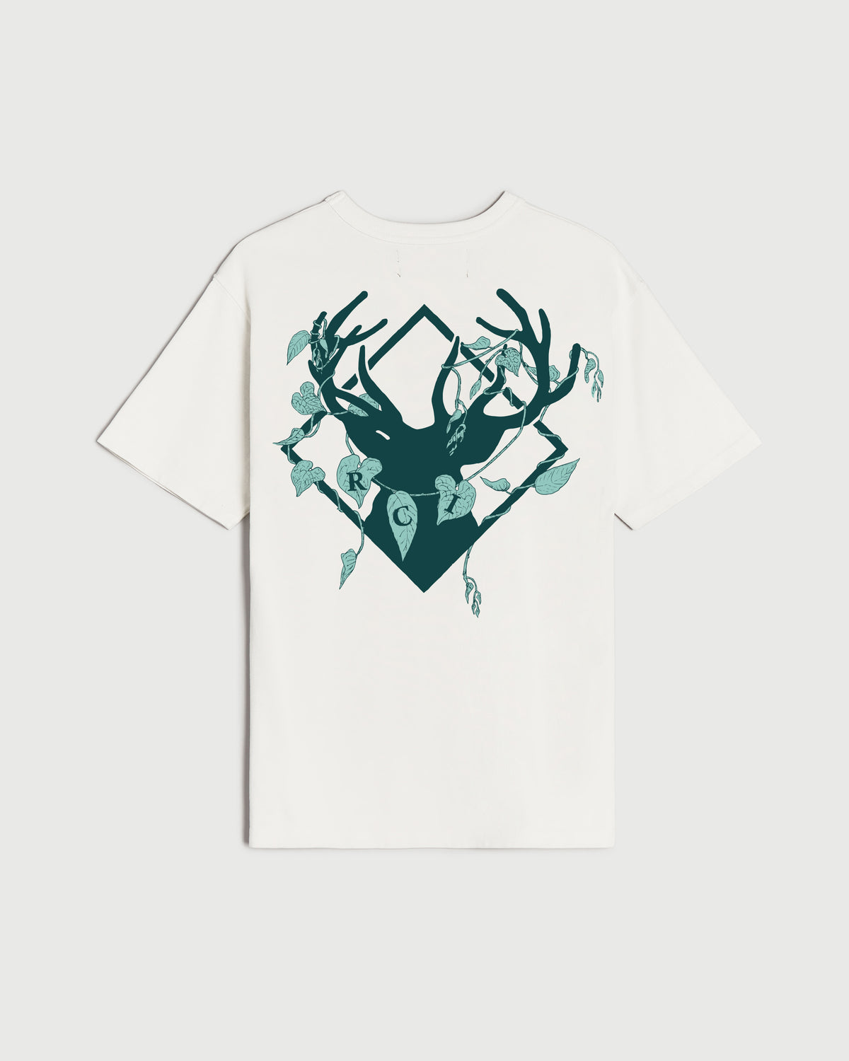REESE T-Shirt – COOPER® Deer in Diamond Vintage White