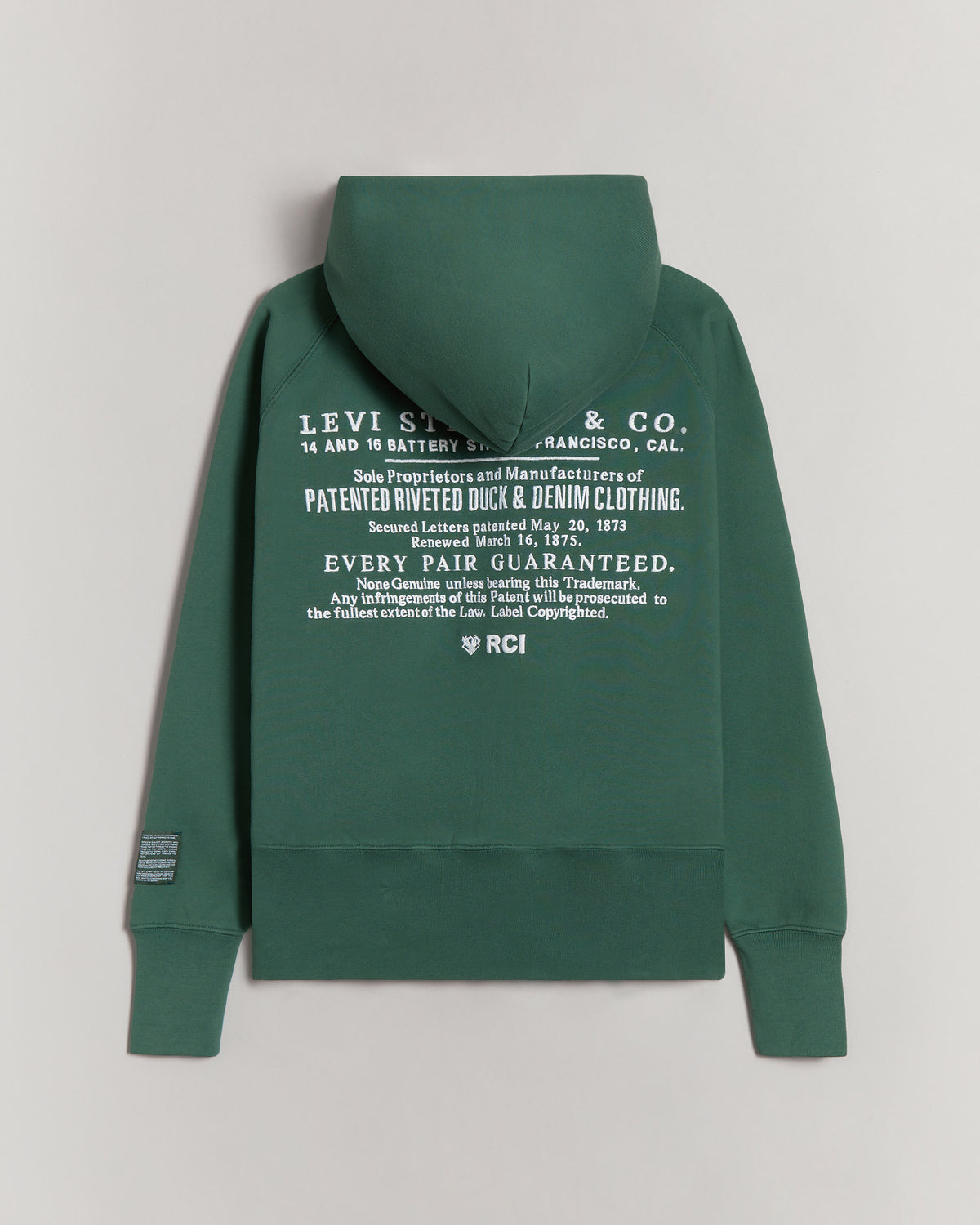 RCI x Levi's Two Pocket Hooded Sweatshirt in Forest Green